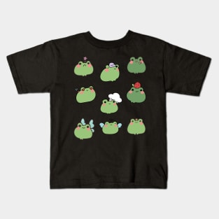 Frogs Doodle meme emoji  sticker - Classic Vintage Summer Kids T-Shirt